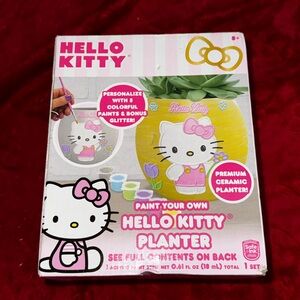 Sanrio Hello Kitty Paint Your Own Ceramic Planter Pot NEW